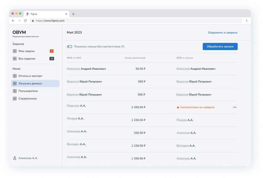 Ovum Dashboard Menu